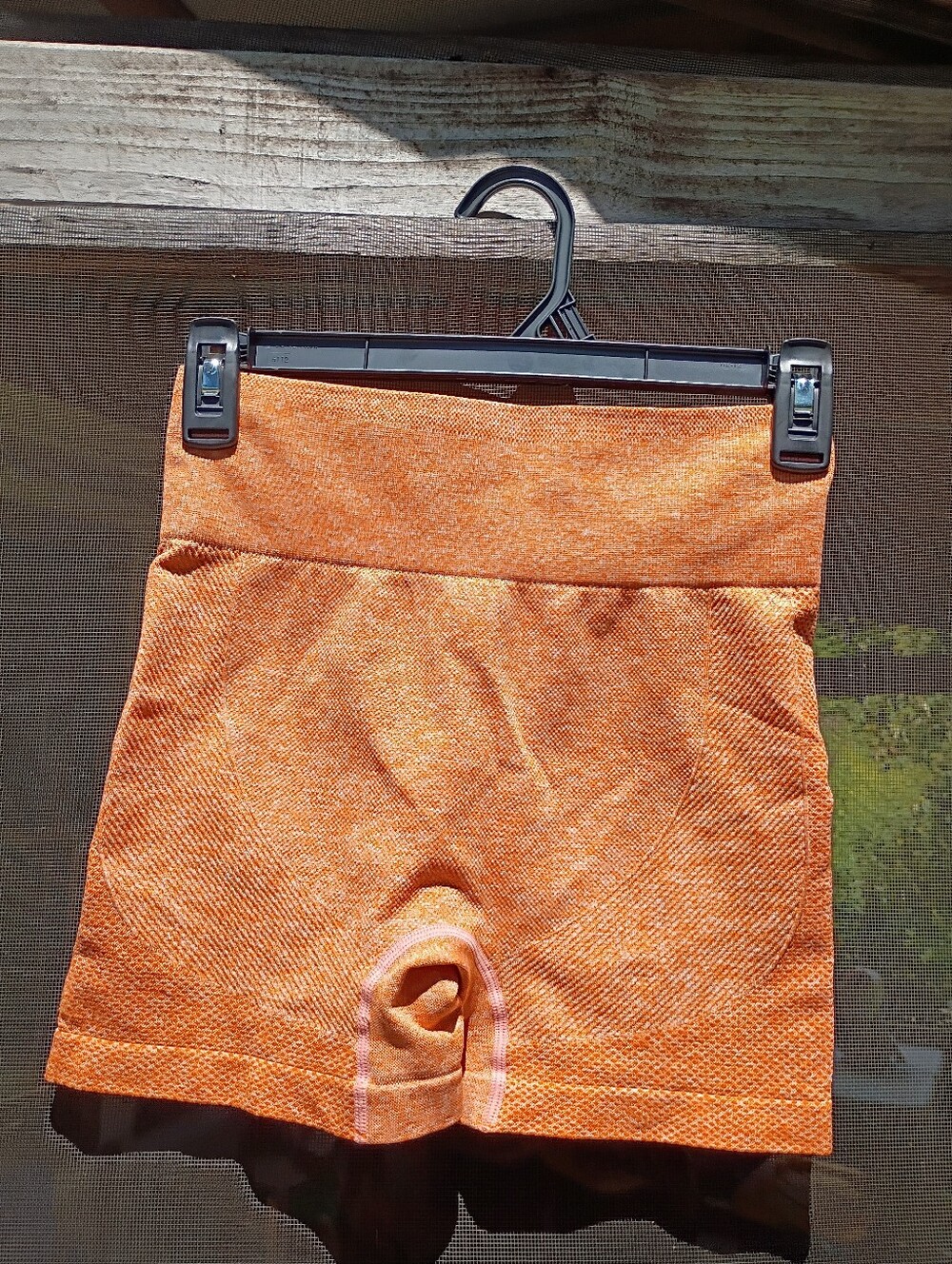 High-Waist Orange Women’s Active Shorts